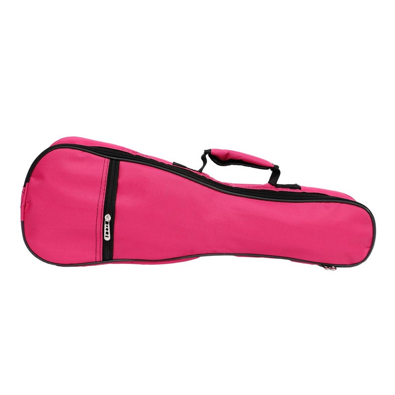 HOT SEAL Waterproof Durable Colorful Ukulele Case Bag with Storage (21in, Rose Pink) - Image 4